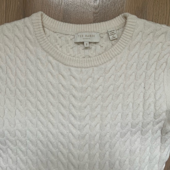 Ted Baker Ivory Peplum Sweater - Picture 2 of 7